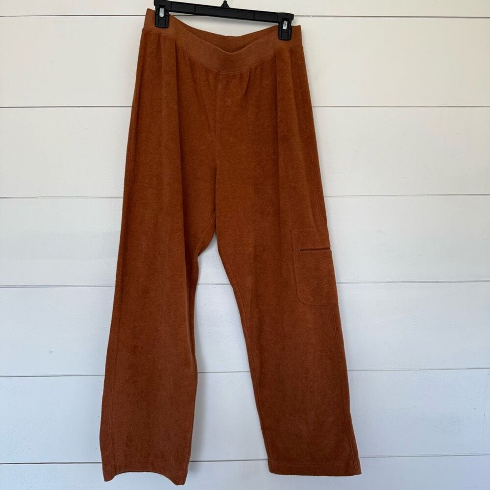 Spa by Chicos Women’s 2 Brown Terry Cloth Pants